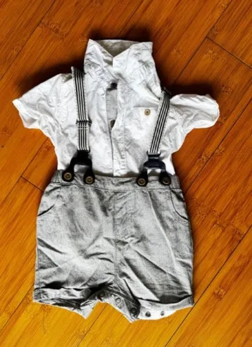 Baby Suspender with Bow Tie (Barely Used) 1