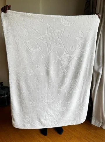 NEW Dreamy Warm Plush Baby Blanket (Stars & Planets) 1