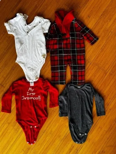 Assorted Themed Baby Onesies (White and black onesie left) 1