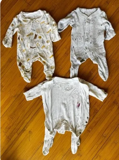 M&S Newborn Long-Sleeve Footed Sleepers (0-3m) 1