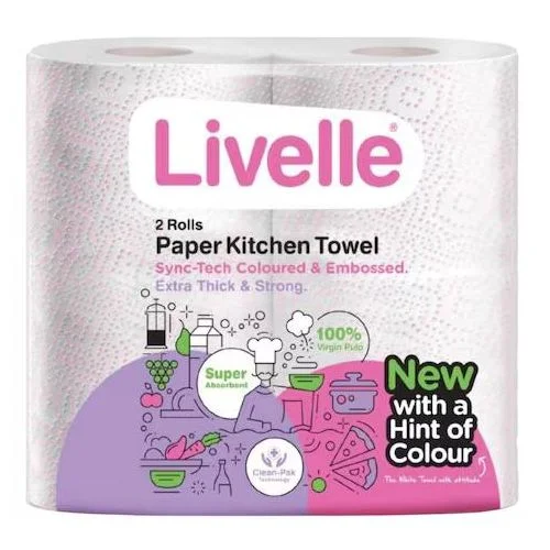 Livelle Kitchen Towel (Twin) (Coloured)