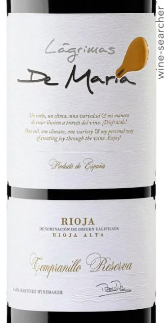 Lagrimas Tempranillo Reserva 2015