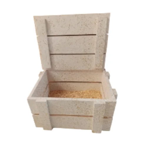Custom Crate With Gold and White Finish (Large)