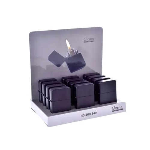 ChampHigh Black Matt Windproof Flint Lighter (Refillable)