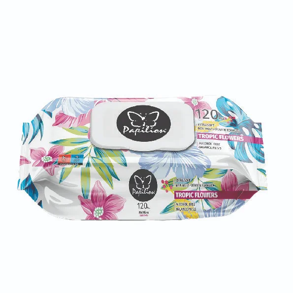 Papilion Wet Wipe Tropic Flowers