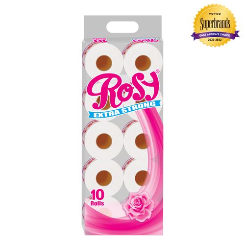 Rosy Printed Pink Unwrapped Toilet Tissue Roll