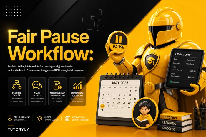Financial-hardship pause workflow for tutoring families