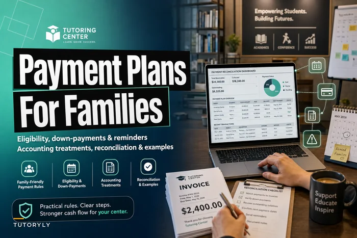 Practical payment-plan rules for families: eligibility, down-payments and reconciliation for tutoring centers