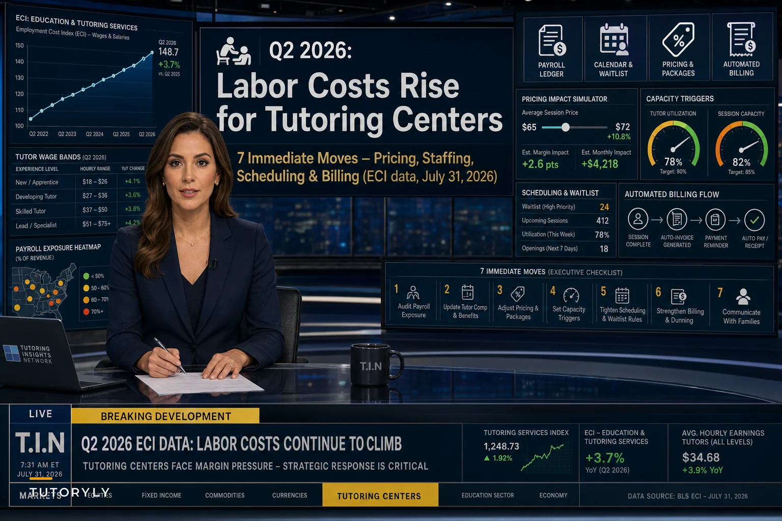 Q2 2026 Labor-Cost Alert: 7 Pricing, Staffing and Scheduling Moves Tutoring Centers Should Make Now