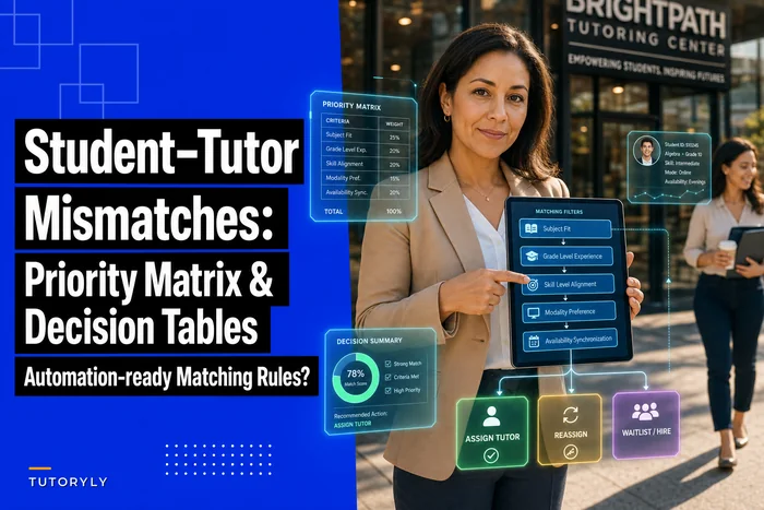 Student–tutor mismatches are killing retention: a priority matrix and automation-ready matching rules