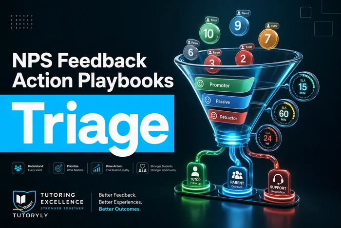 Turn NPS into action: automated feedback triage, SLA routing and coaching playbooks for tutoring centers