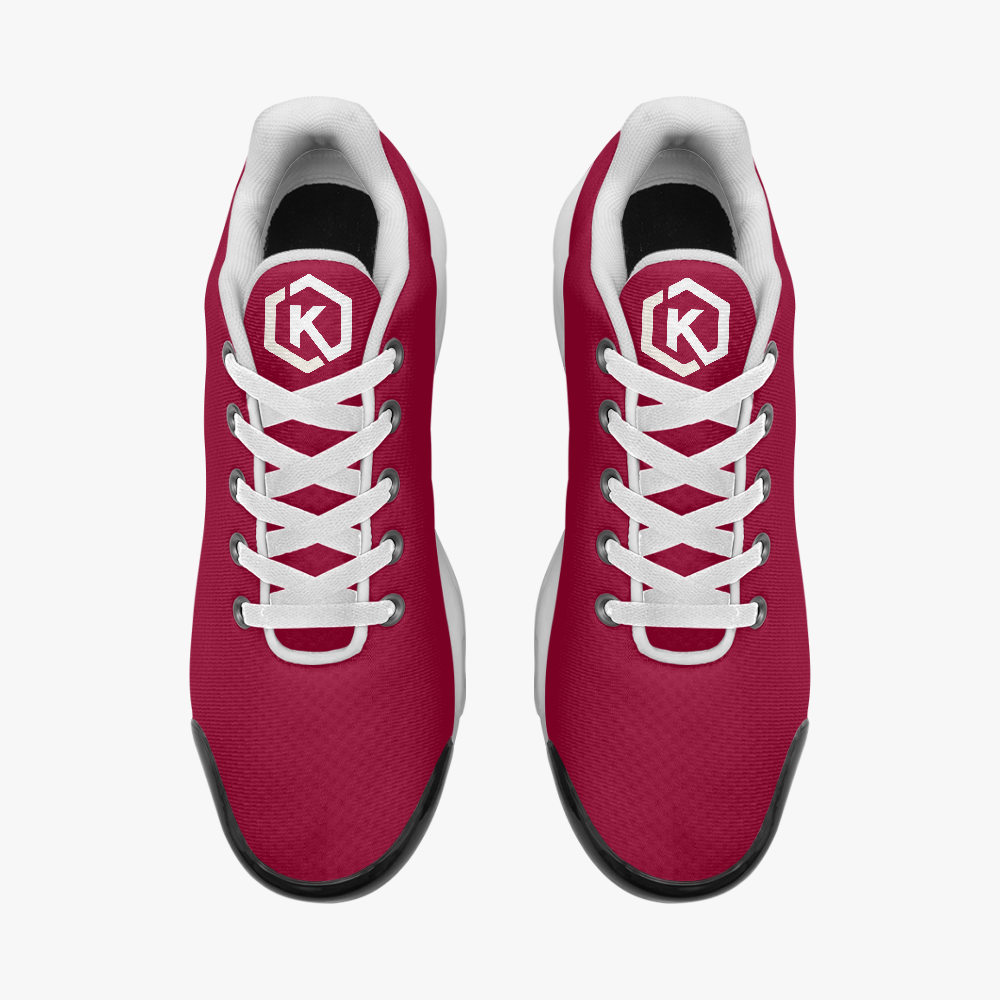 Kicxs Men's Bounce Mesh Knit Sneakers - Burgundy 2