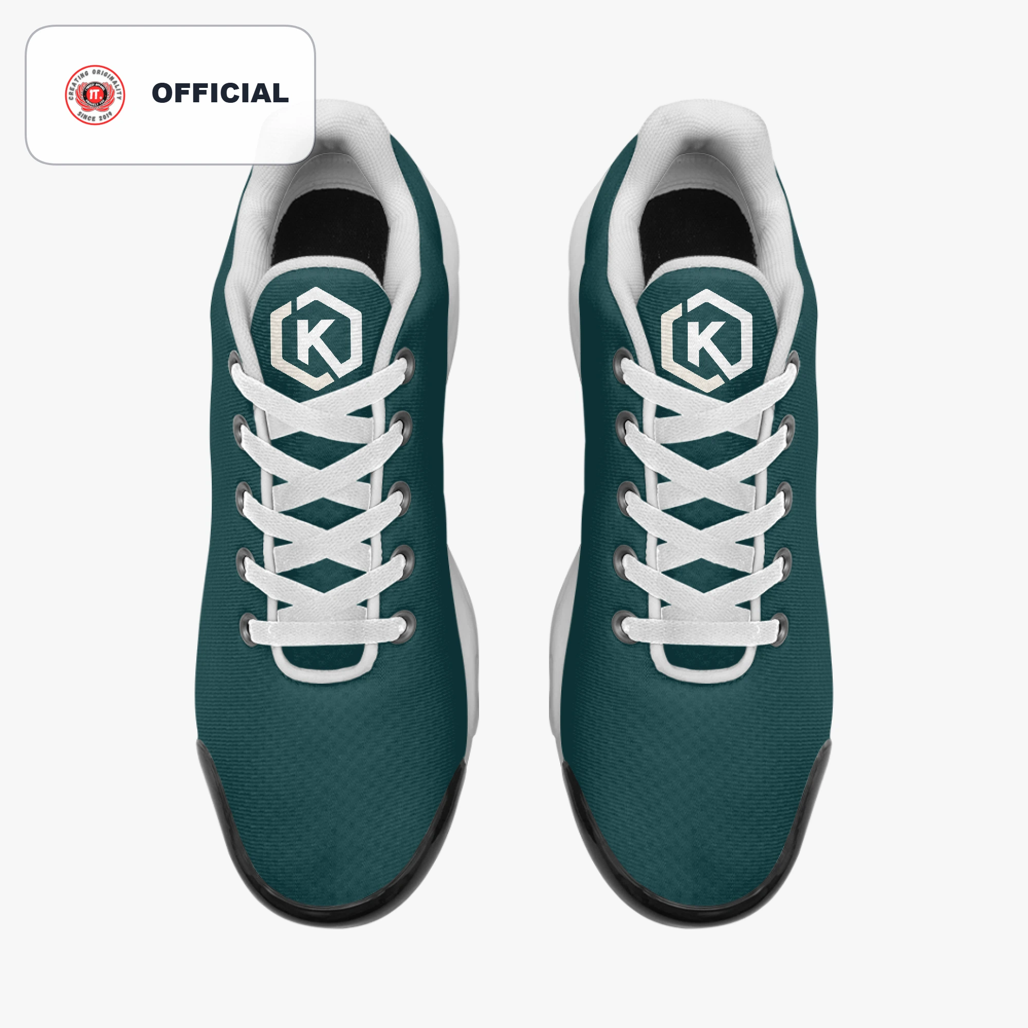 Kicxs Men's Bounce Mesh Knit Sneakers - Hunter Green 3