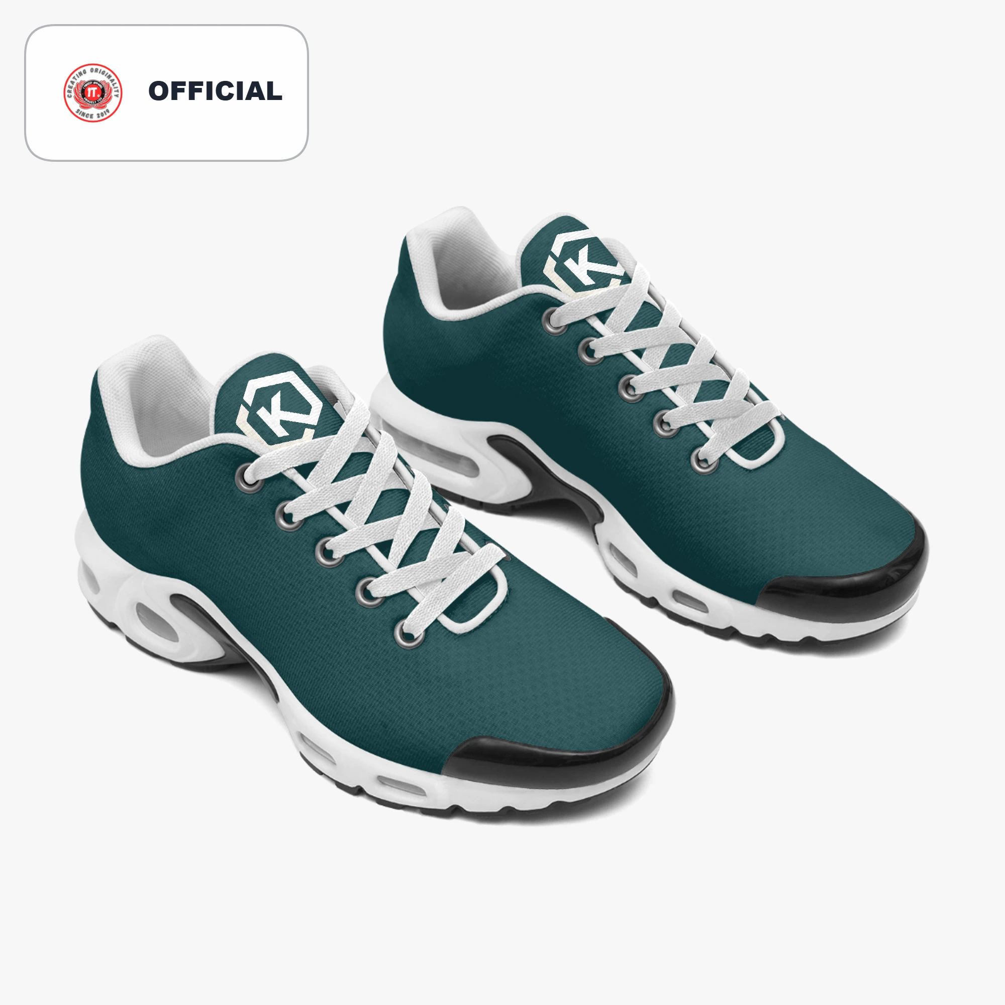 Kicxs Men's Bounce Mesh Knit Sneakers - Hunter Green 4
