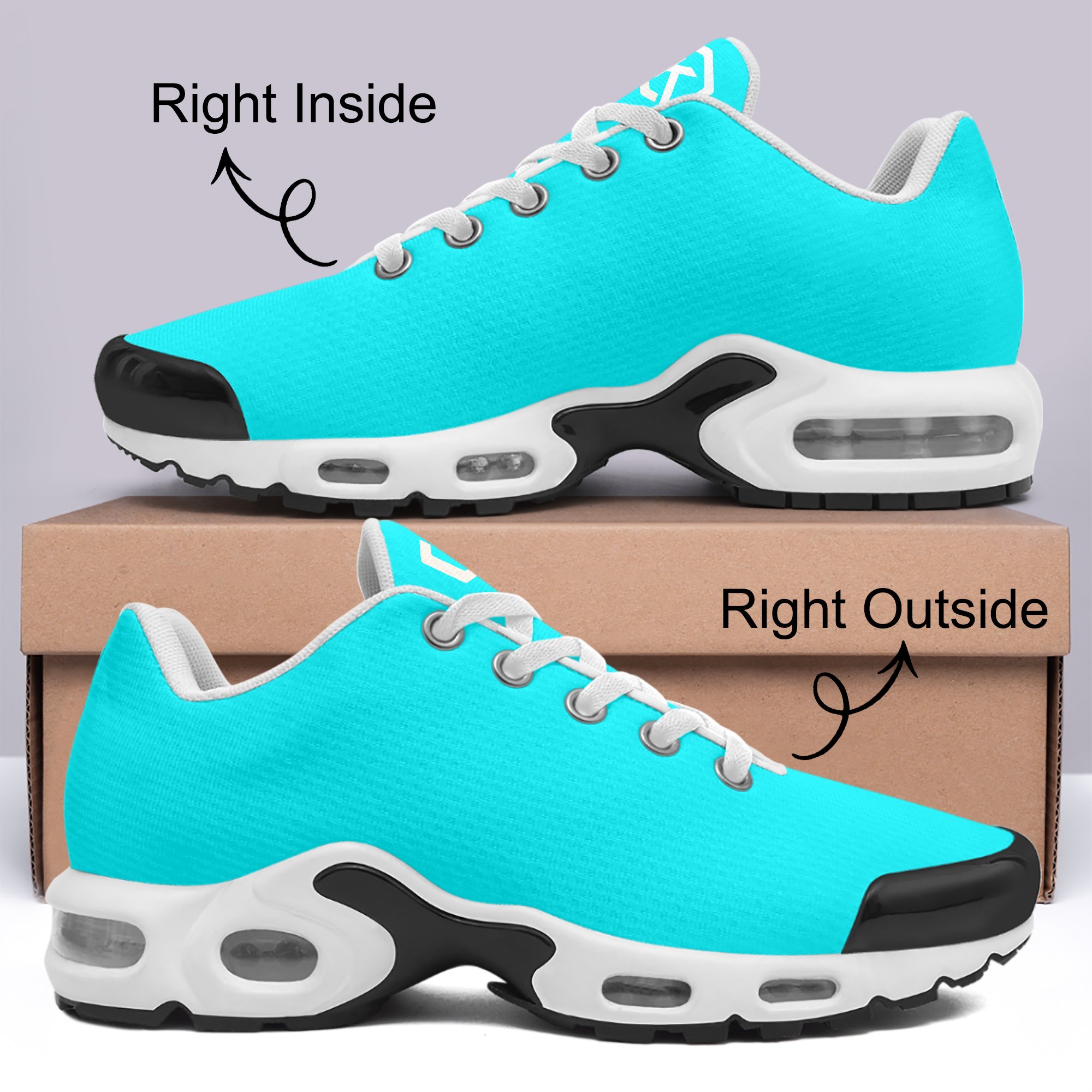 Kicxs Men's Bounce Mesh Knit Sneakers - Aqua 2