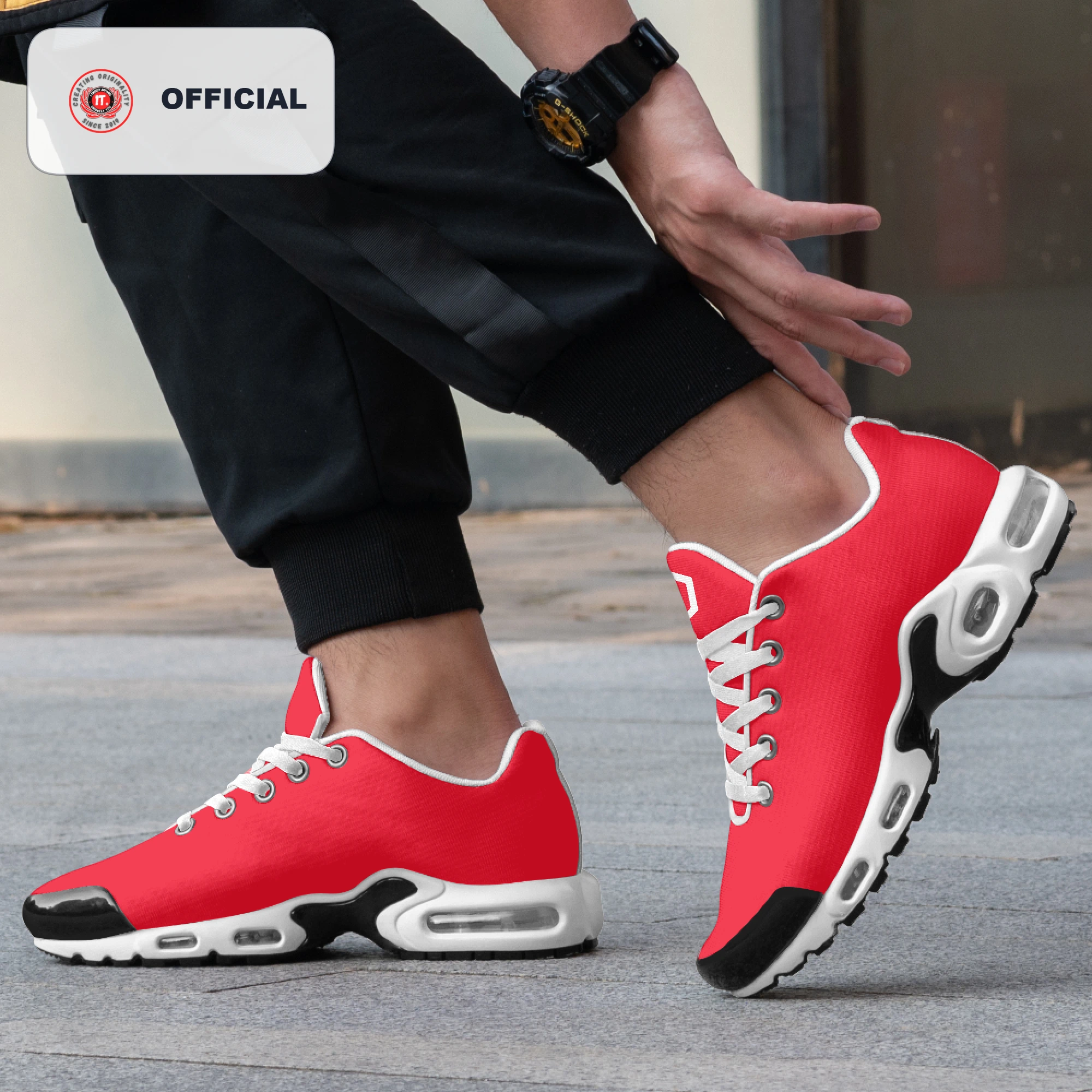 Kicxs Men's Bounce Mesh Knit Sneakers - Red
