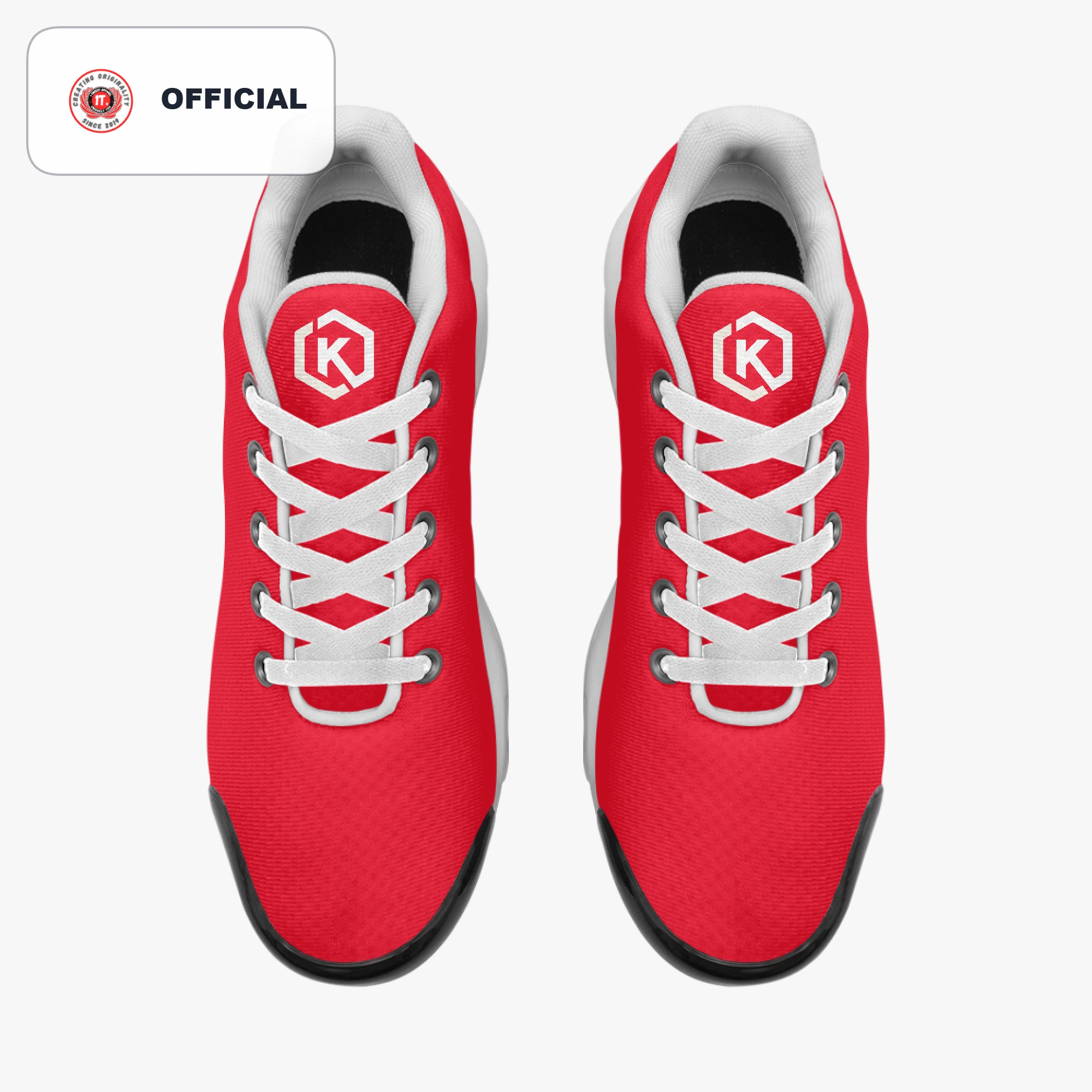 Kicxs Men's Bounce Mesh Knit Sneakers - Red 2