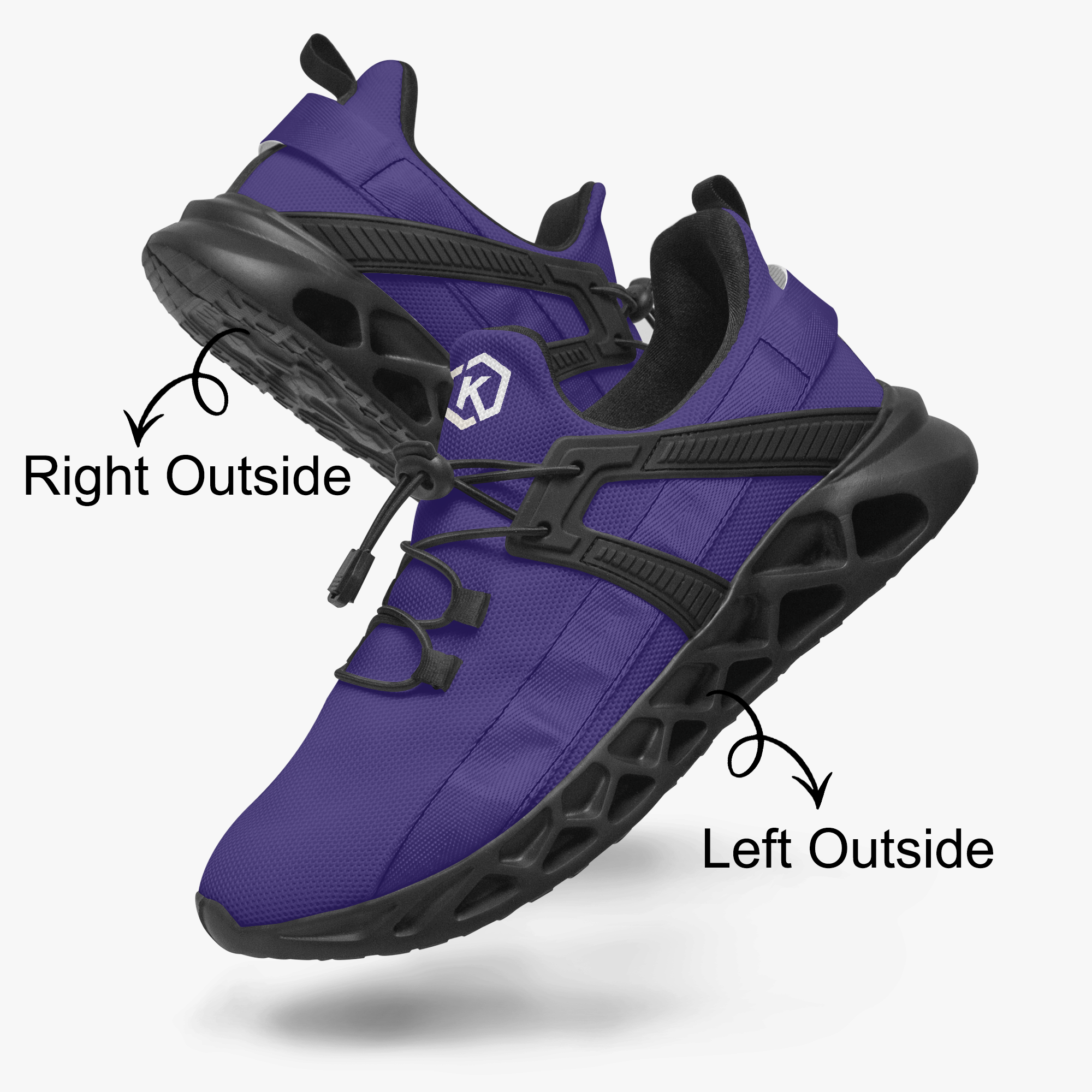 Kicxs Unisex Mesh Running Shoes - Purple 4