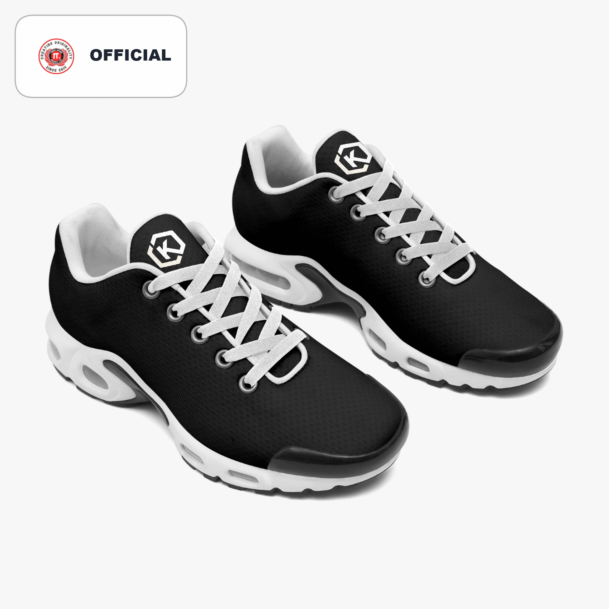 Kicxs Men's Bounce Mesh Knit Sneakers - Black 4