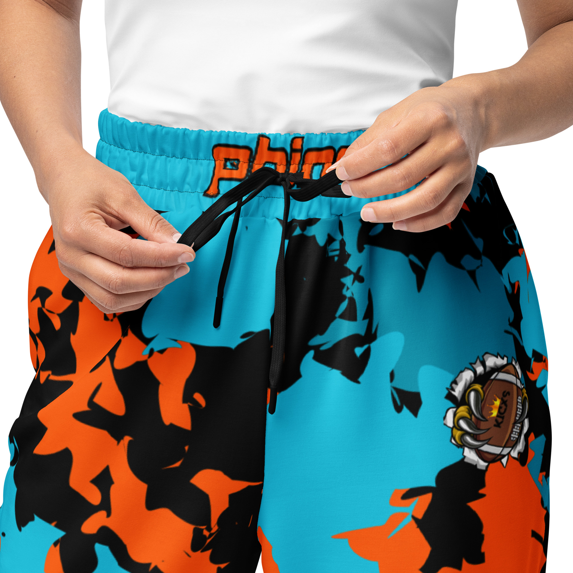 Phins 305 Wide-leg joggers - Aqua/Orange/Black 4