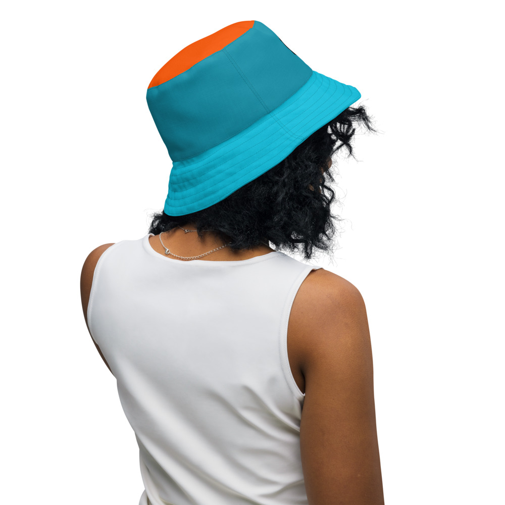 Phins 305 Camo Reversible bucket hat - Aqua/Orange/Black 3