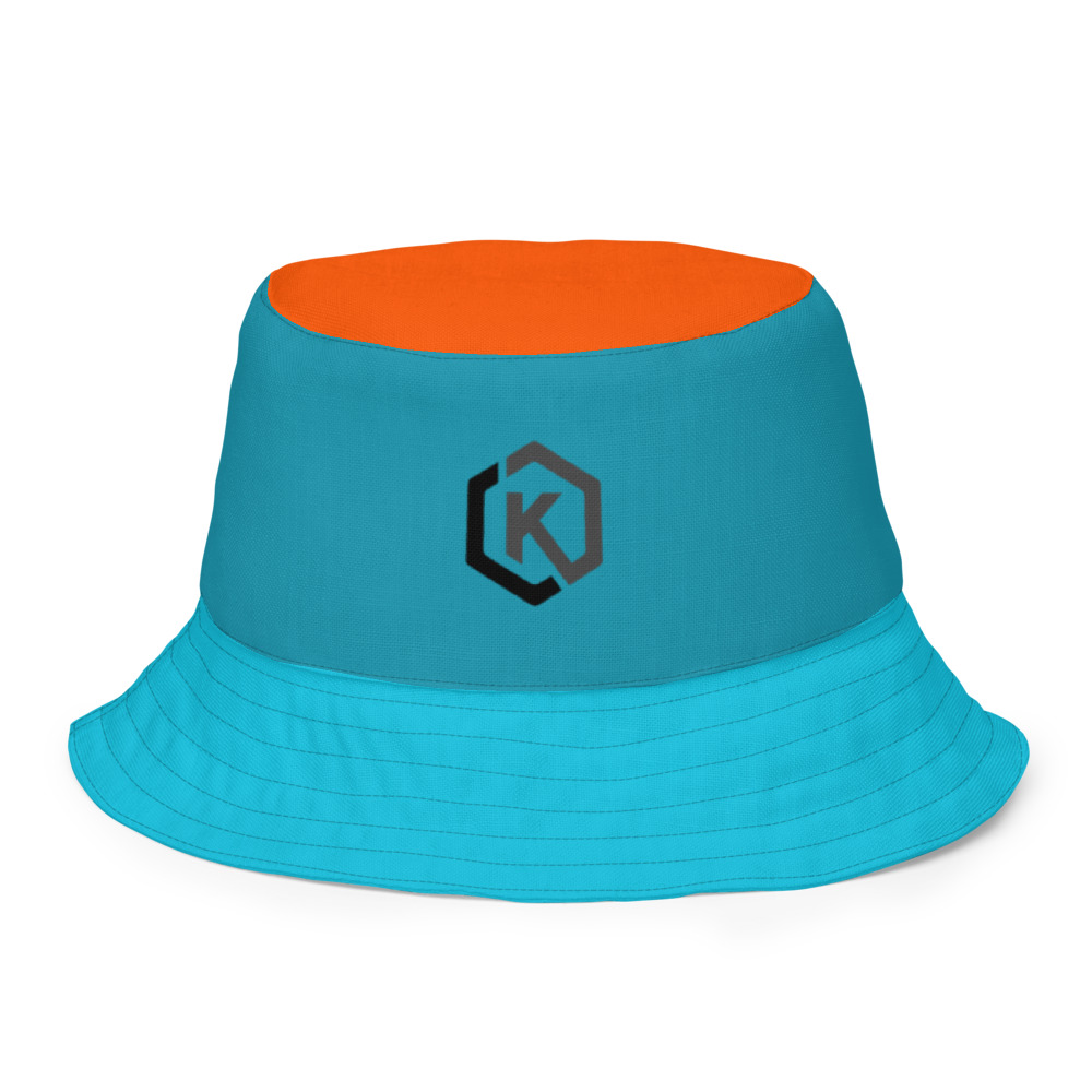 Phins 305 Camo Reversible bucket hat - Aqua/Orange/Black 5