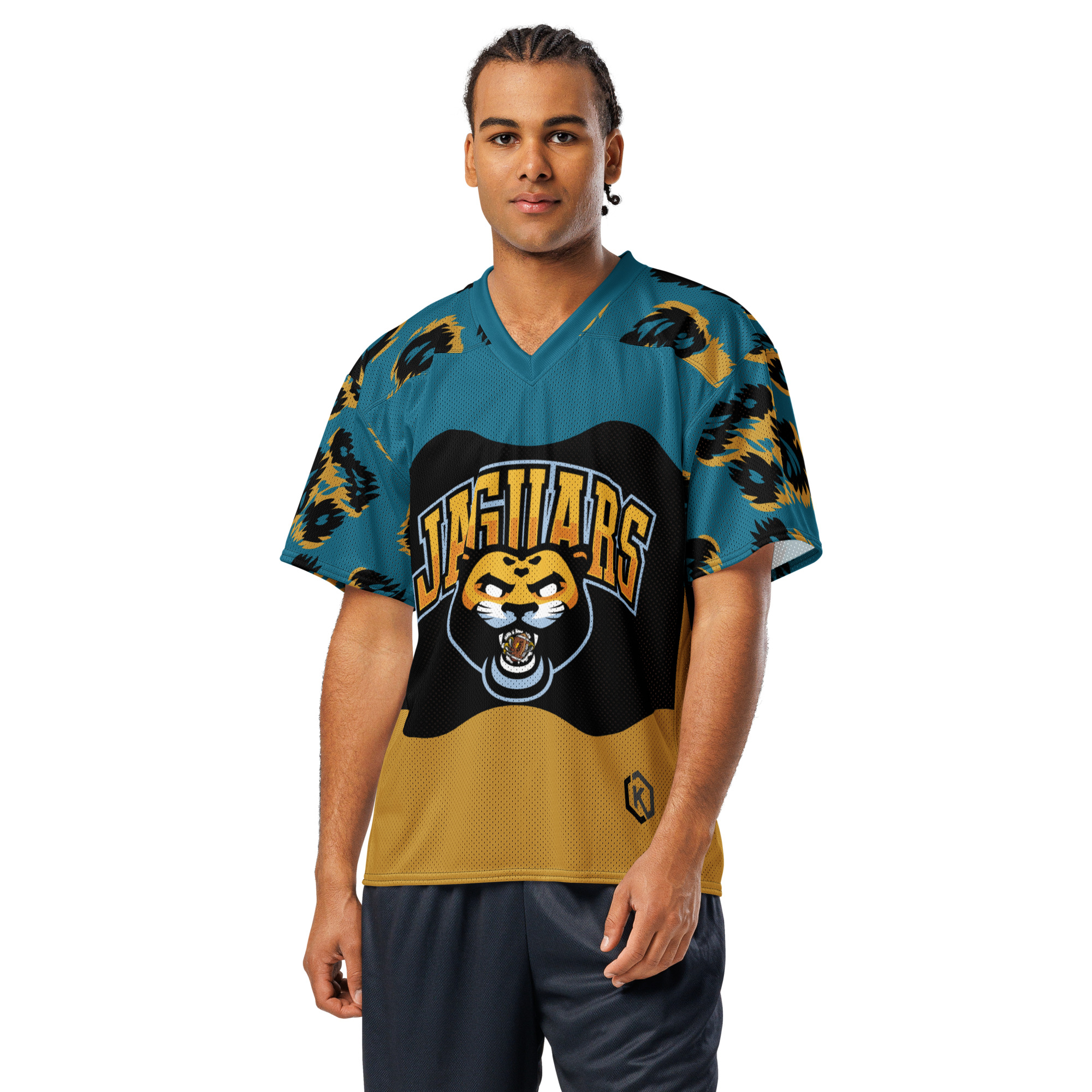 Kicxs Jags Football Jersey - Teal/Gold/Black 2