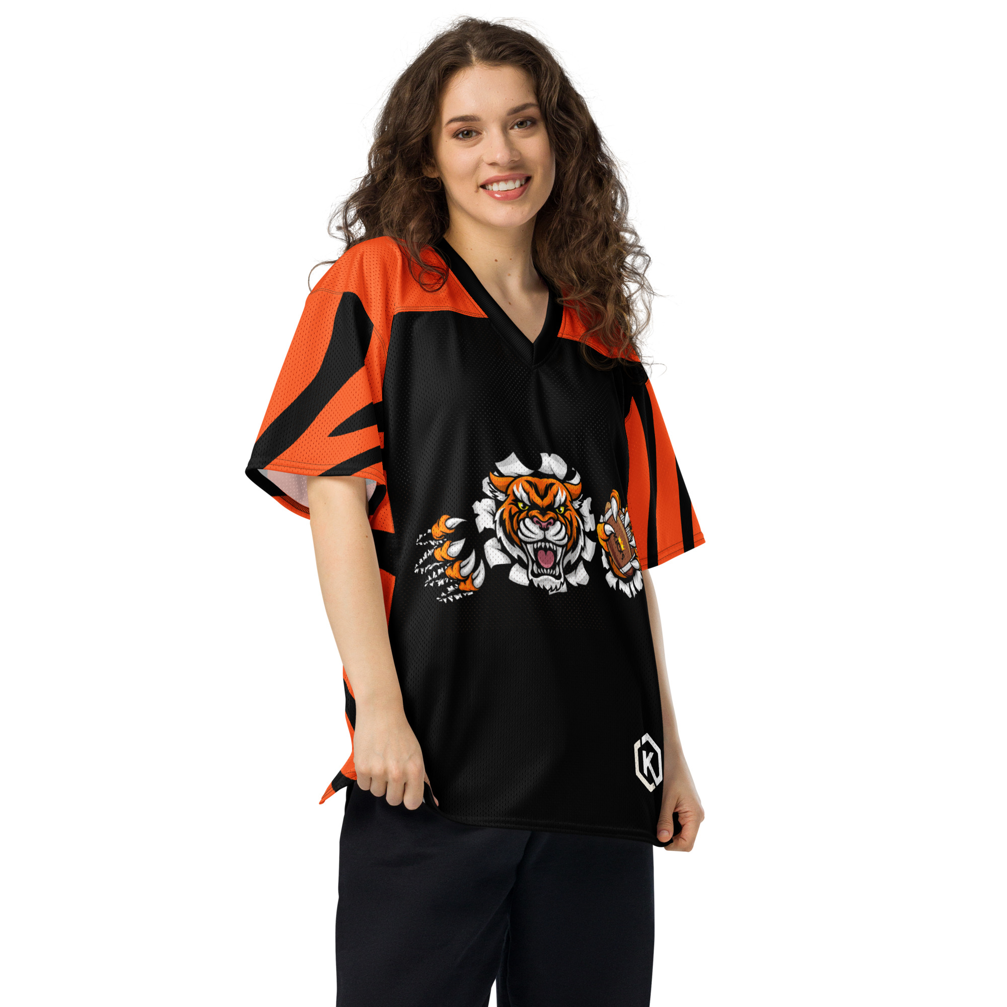 Kicxs Bengals Football Jersey - Orange/Black 2