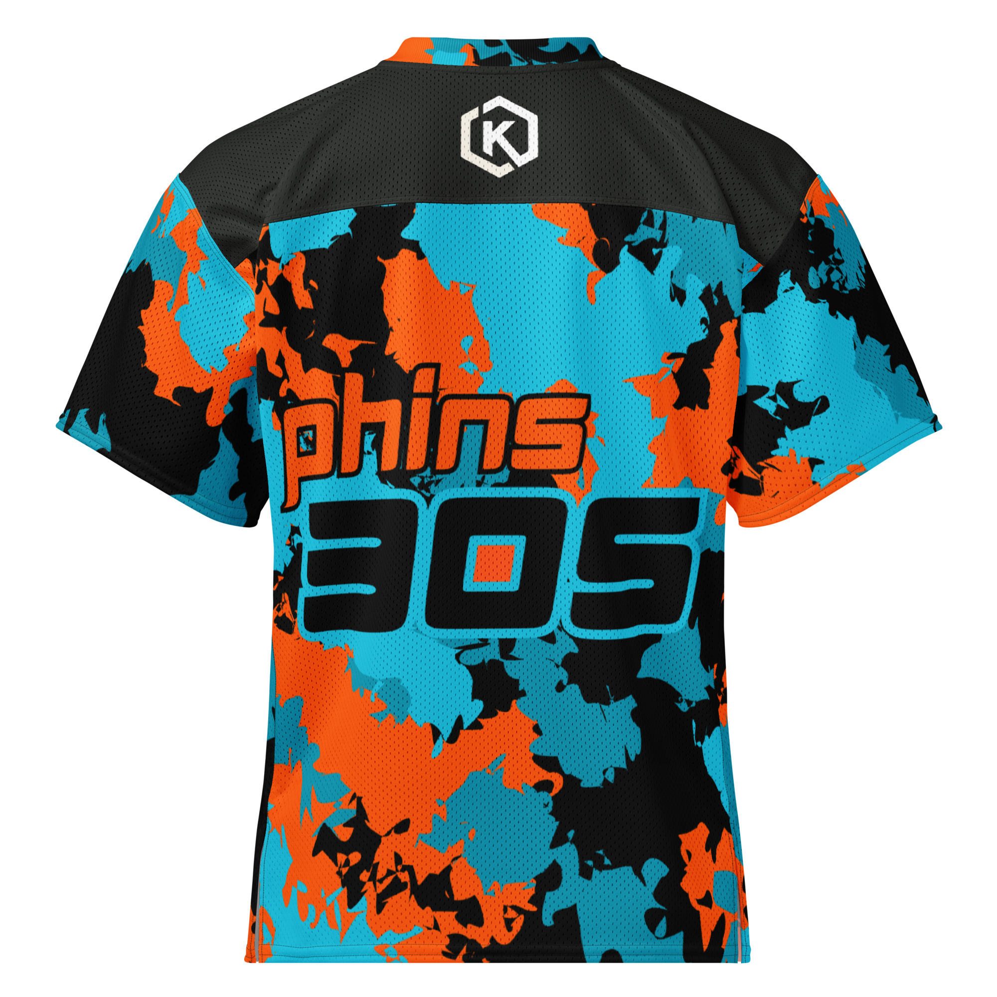Kicxs Phins 305 Football Jersey - Aqua/Orange/Black 5