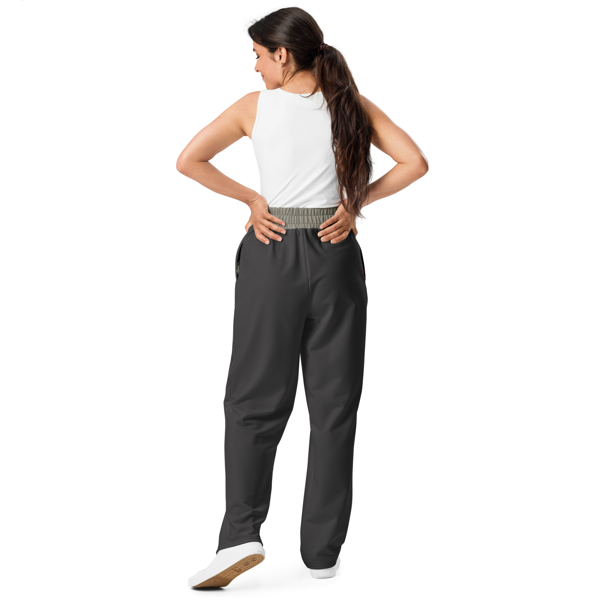 Kicxs TB Wide-Leg Joggers - Pewter/Tan 5