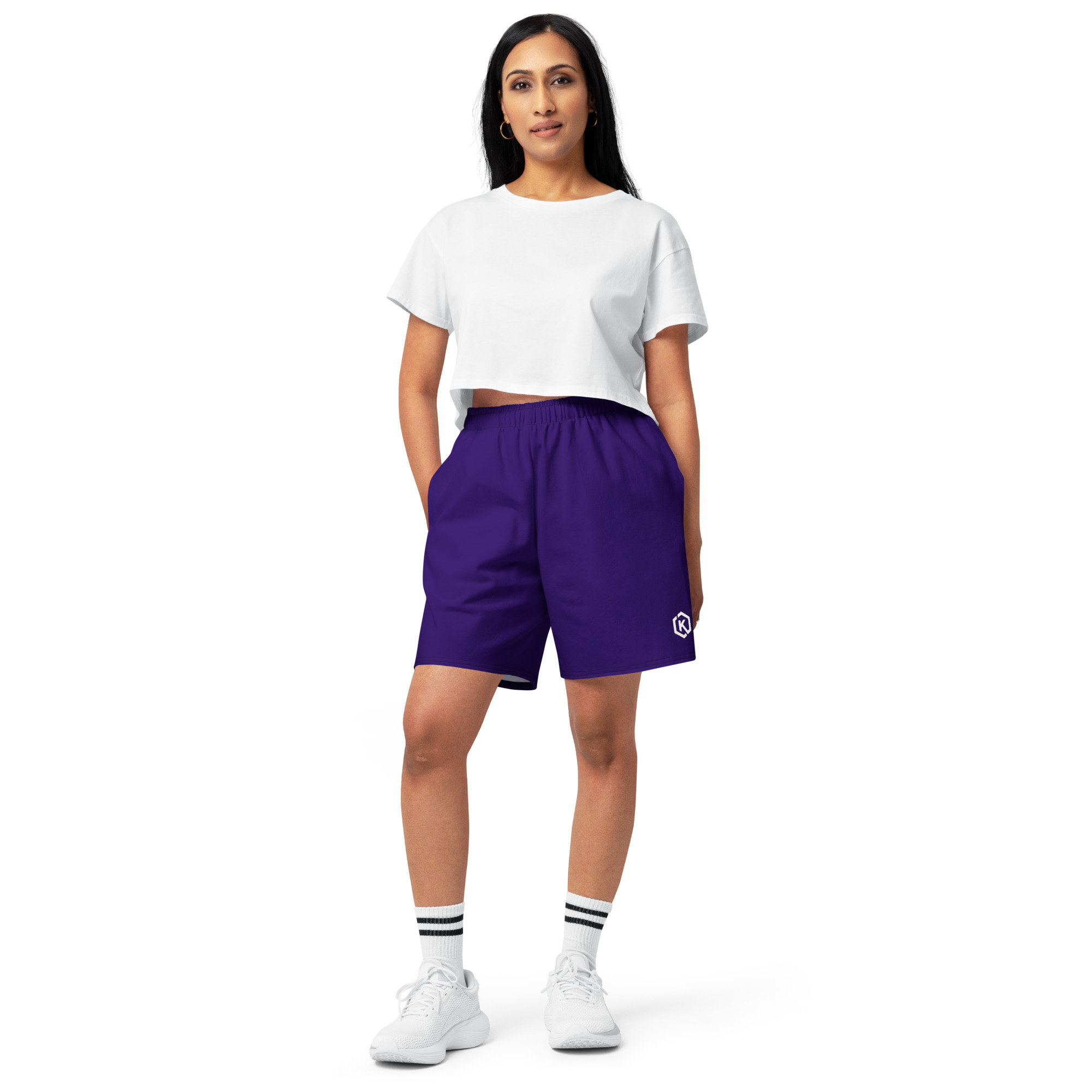Kicxs Unisex Cotton Long Shorts - Purple 2