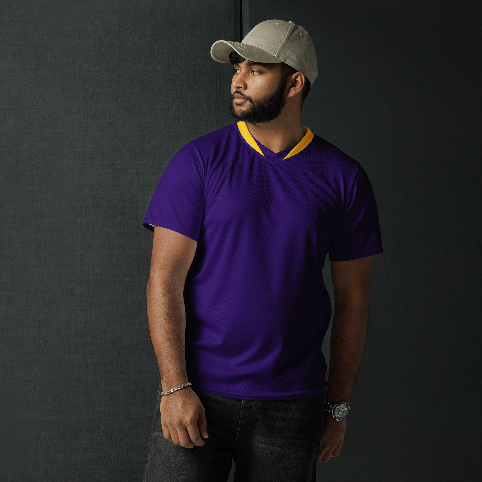 Kicxs Unisex Sports Jersey - Purple/Gold 4