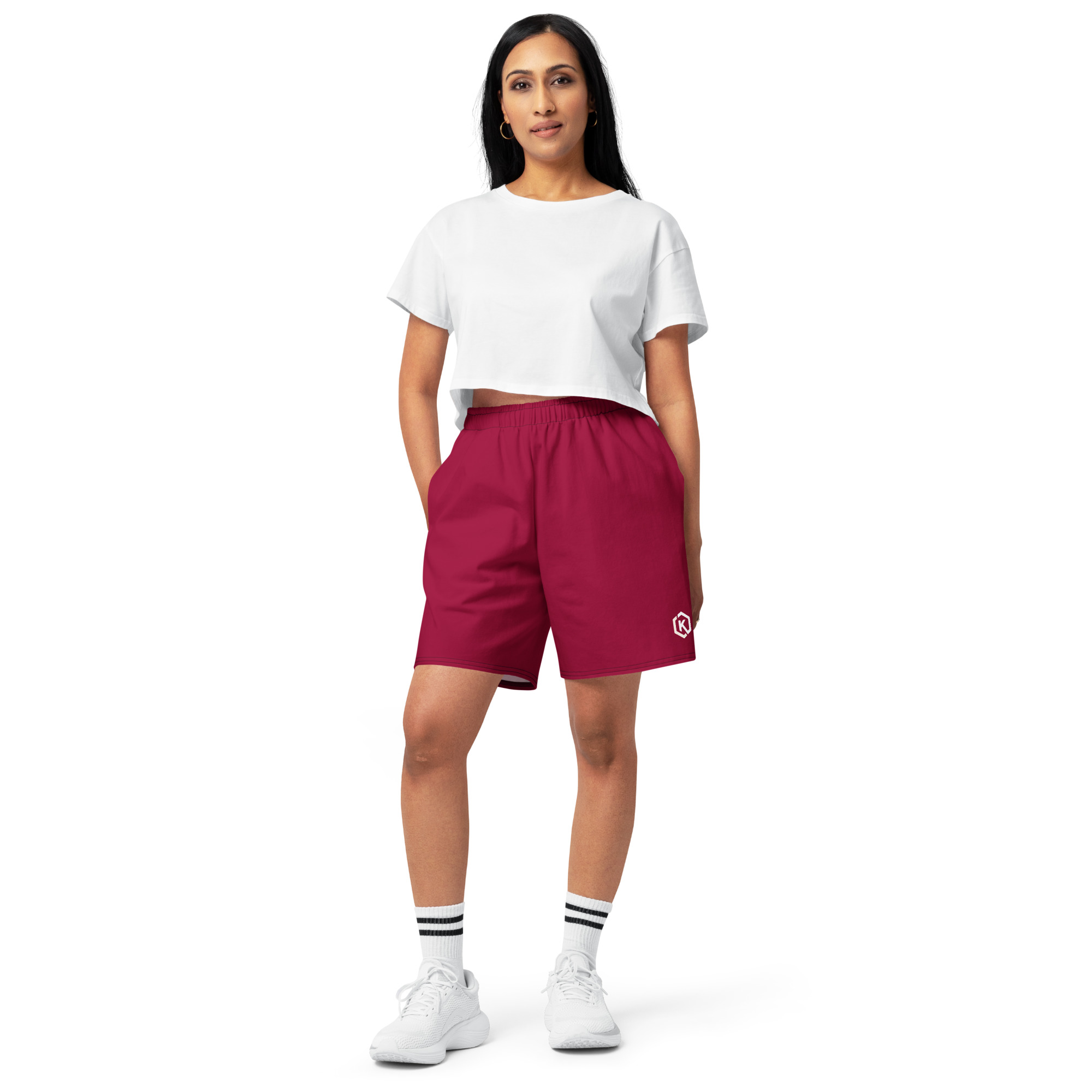 Kicxs Unisex Cotton Long Shorts - Burgundy 2