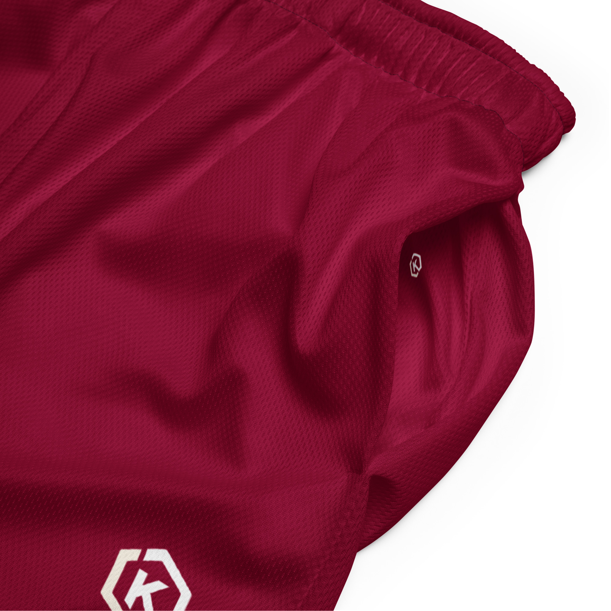 Kicxs Unisex Mesh Shorts - Burgundy 4
