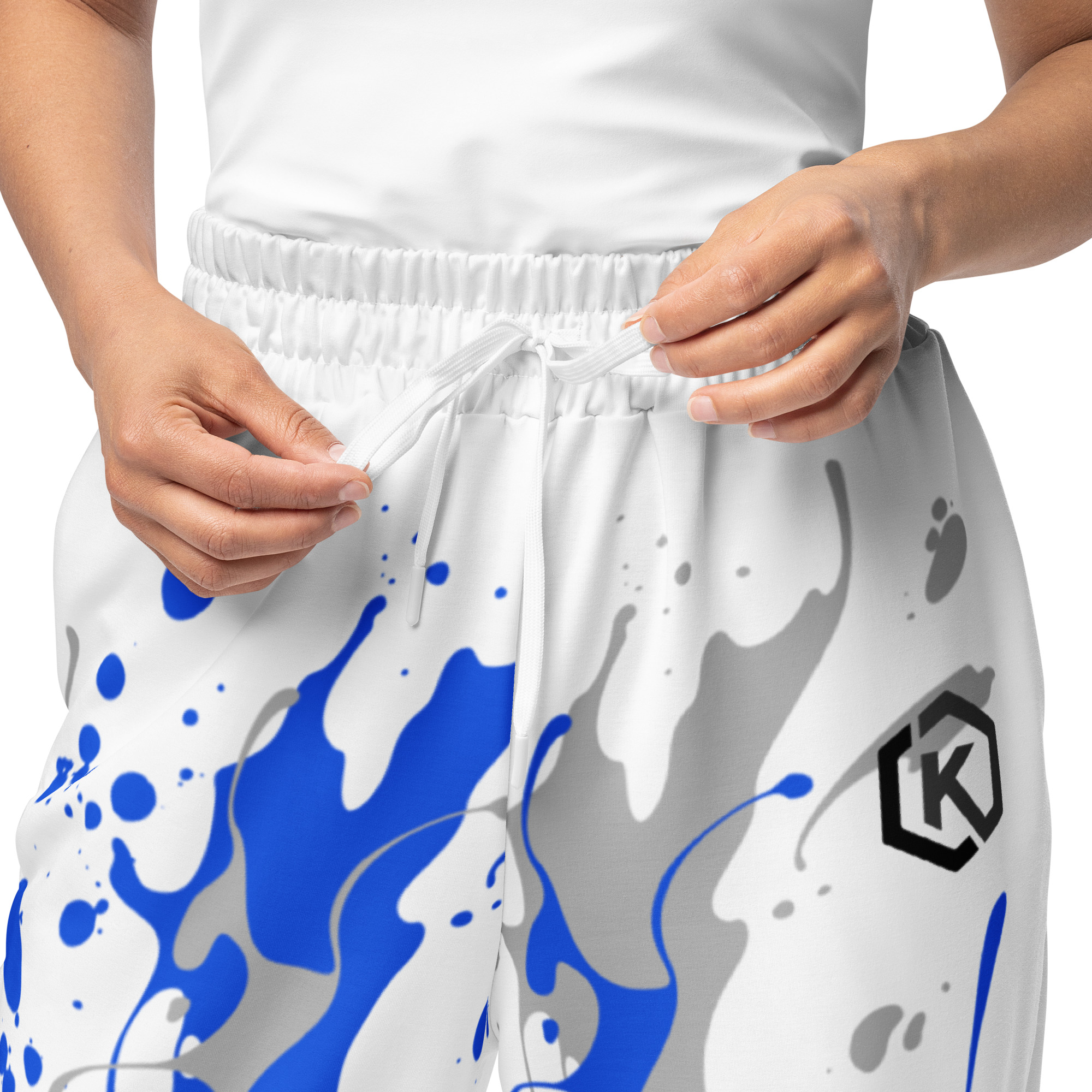 Kicxs Wide-Leg Joggers - Blue/Silver/White 5