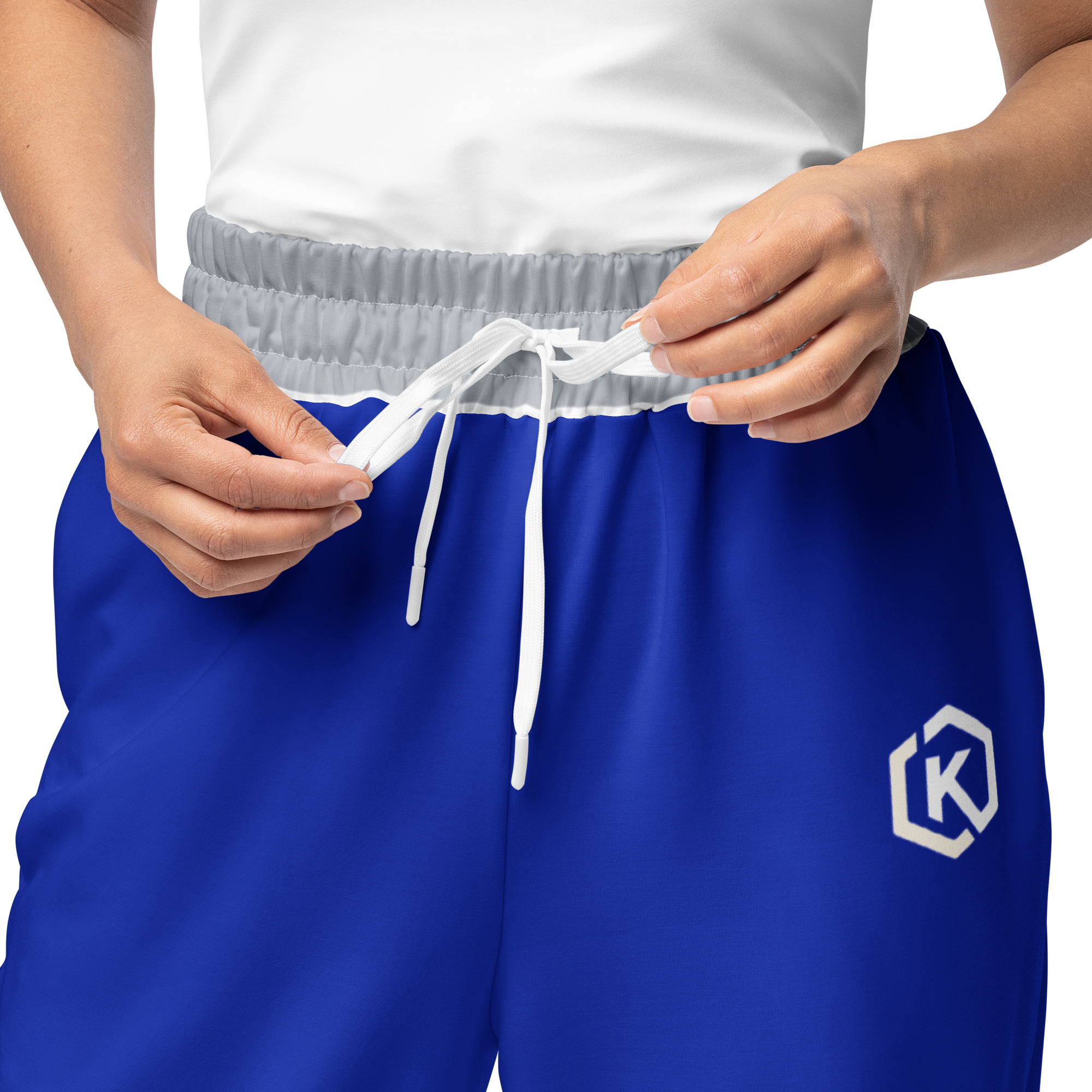 Kicxs Wide-Leg Joggers - Blue/Silver 3