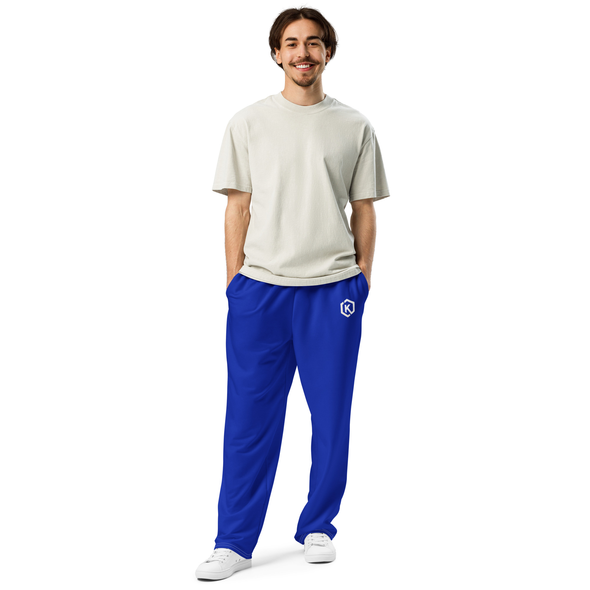 Kicxs Wide-Leg Joggers - Blue/Silver 4
