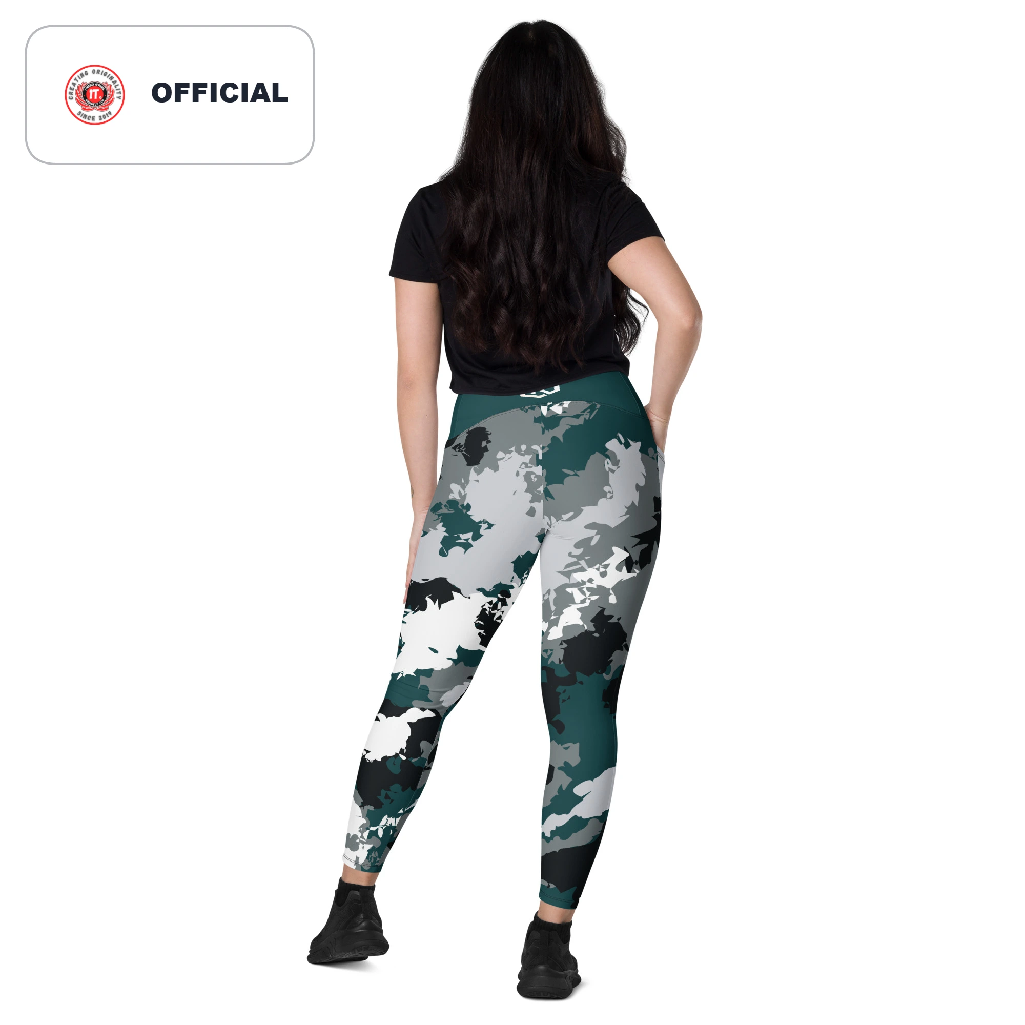 Kicxs Leggings With Pockets - Hunter Green/Silver/White Camo 2