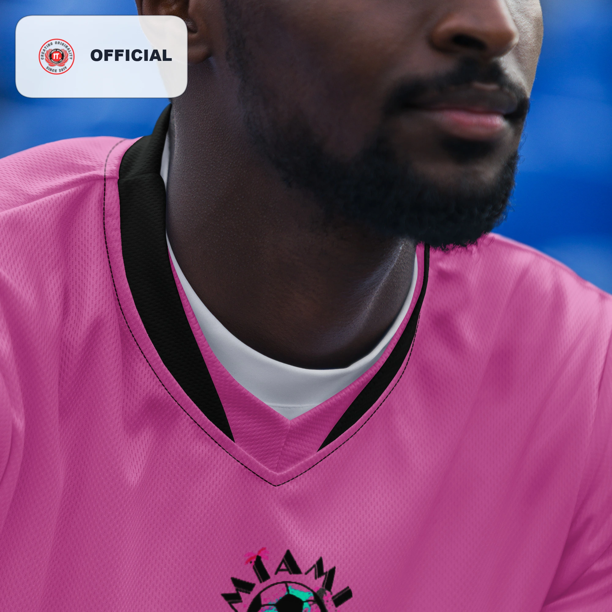 Kicxs Miami Soccer Unisex Sports Jersey - Pink/Black 3