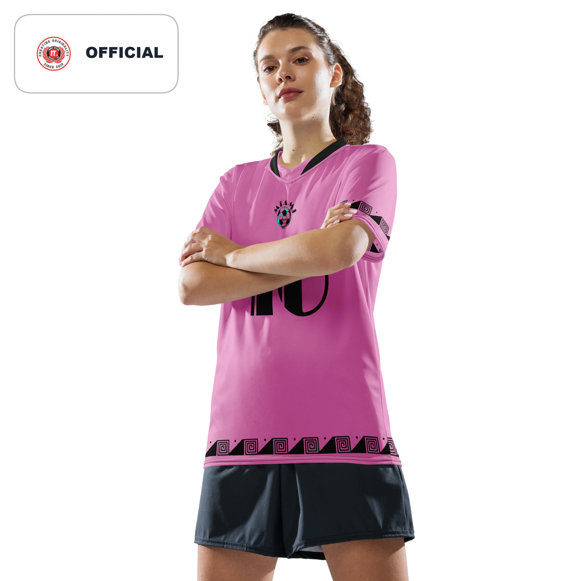 Kicxs Miami Soccer Unisex Sports Jersey - Pink/Black 5