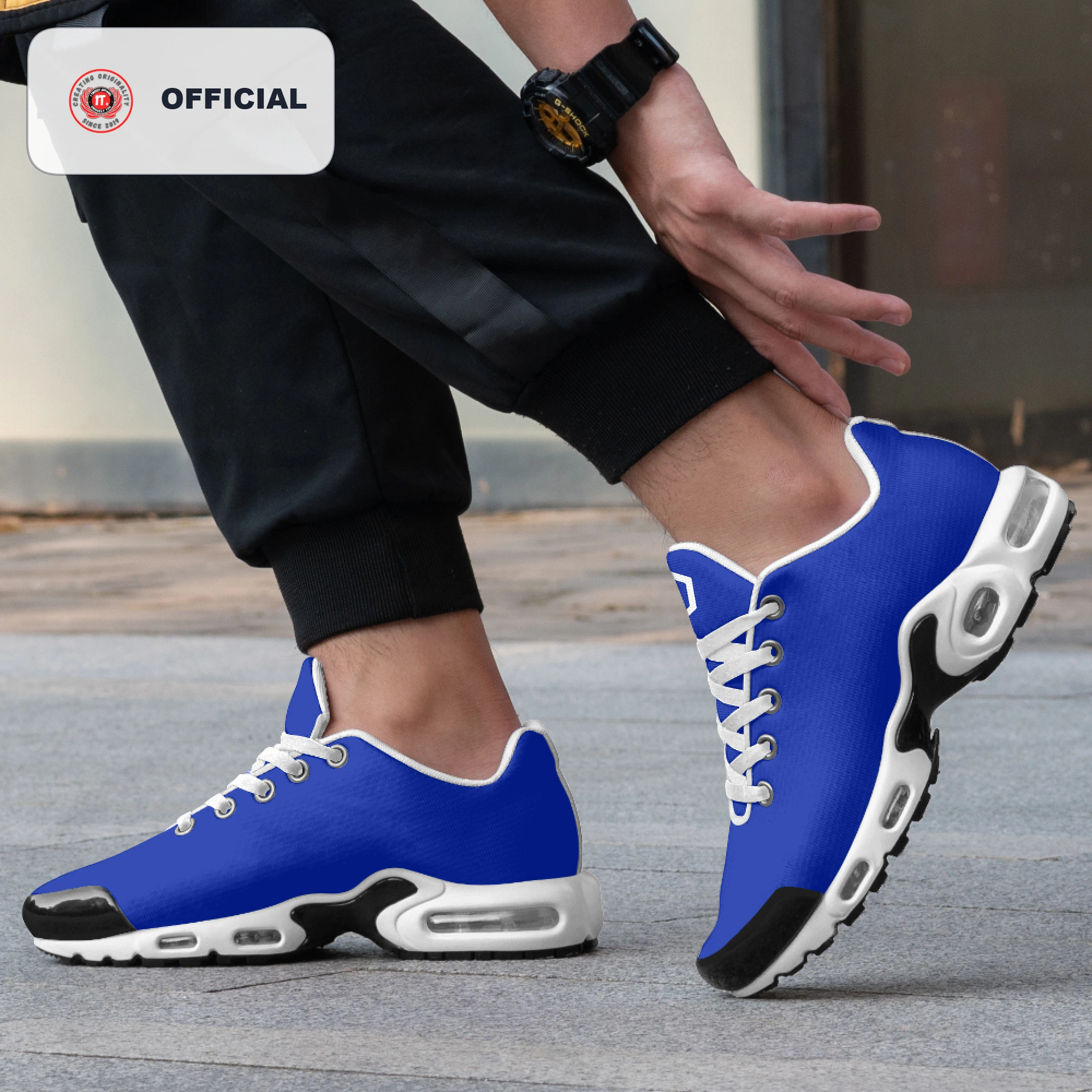 Kicxs Men's Bounce Mesh Knit Sneakers - Royal Blue