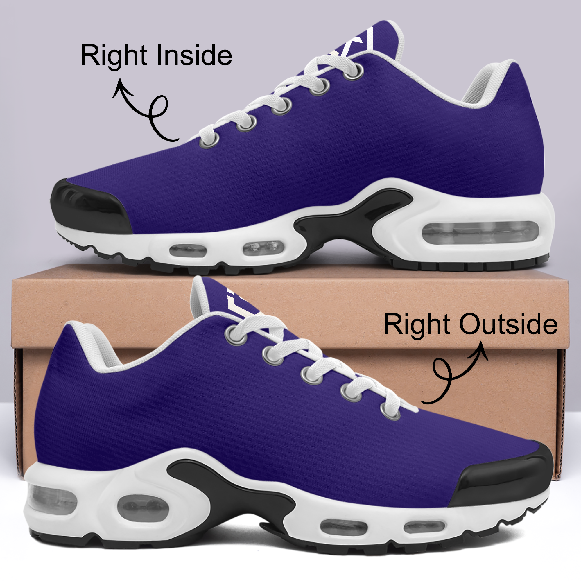 Kicxs Men's Bounce Mesh Knit Sneakers - Purple 2