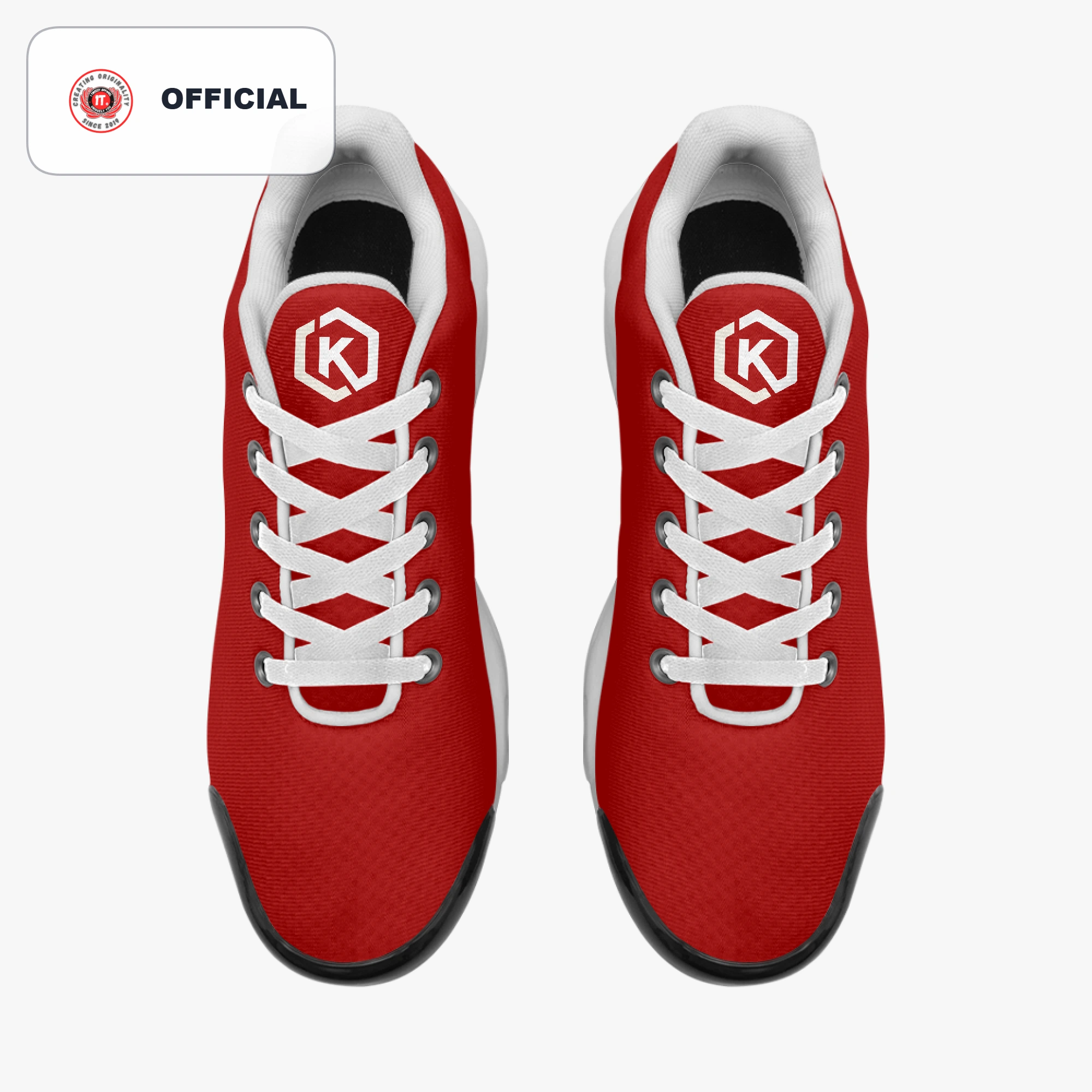 Kicxs Men's Bounce Mesh Knit Sneakers - Burnt Red 4
