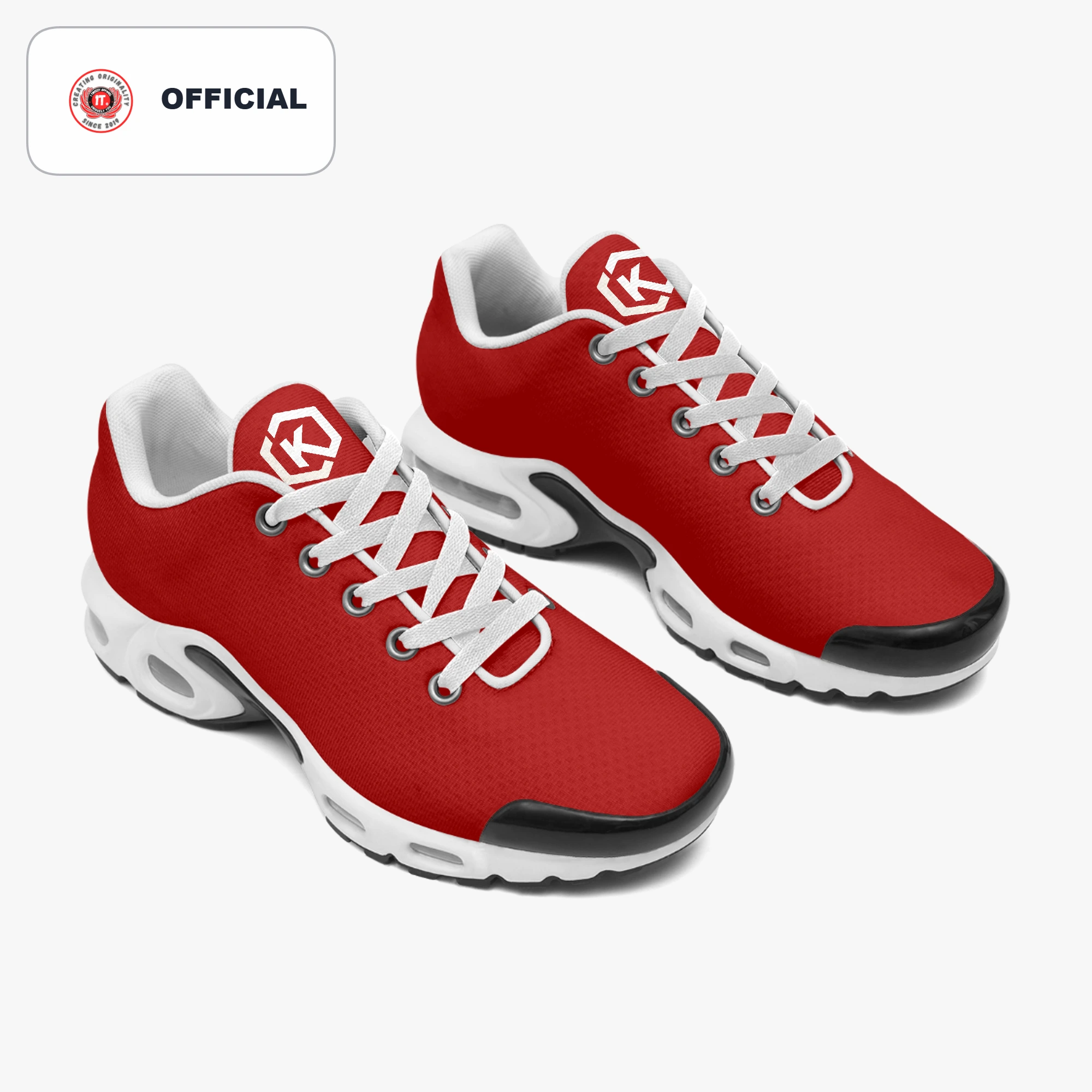 Kicxs Men's Bounce Mesh Knit Sneakers - Burnt Red 5
