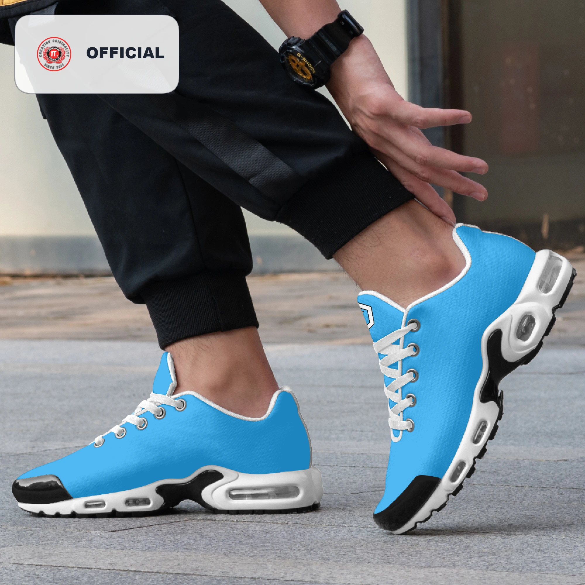Kicxs Men's Bounce Mesh Knit Sneakers - Lt Blue