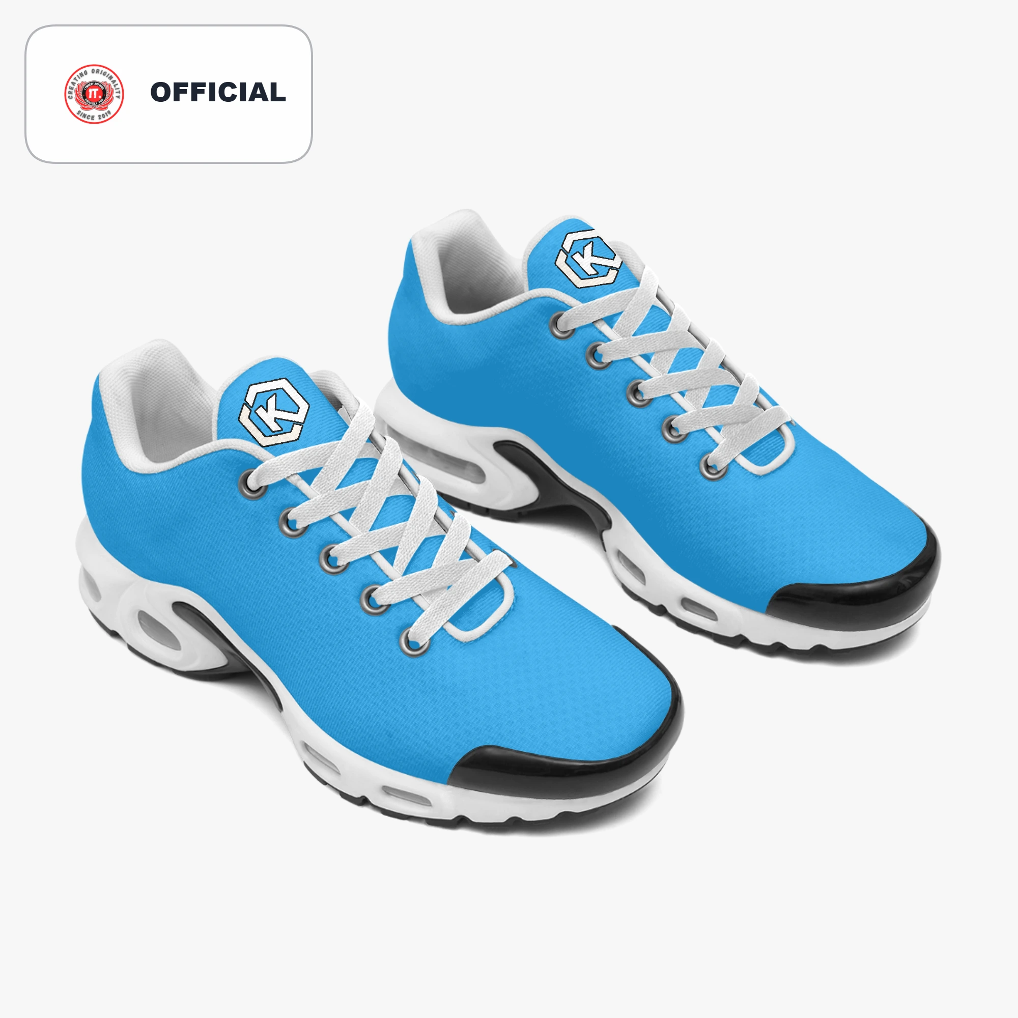 Kicxs Men's Bounce Mesh Knit Sneakers - Lt Blue 5
