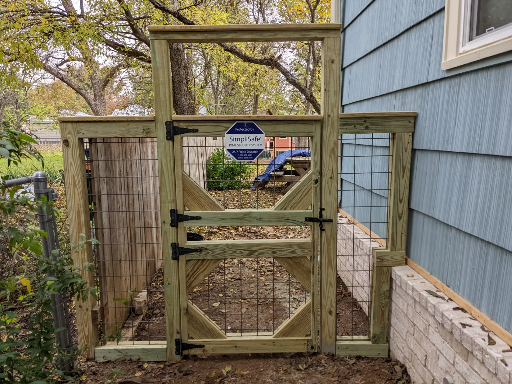 Custom Timber and Wire Mesh Garden Gateway