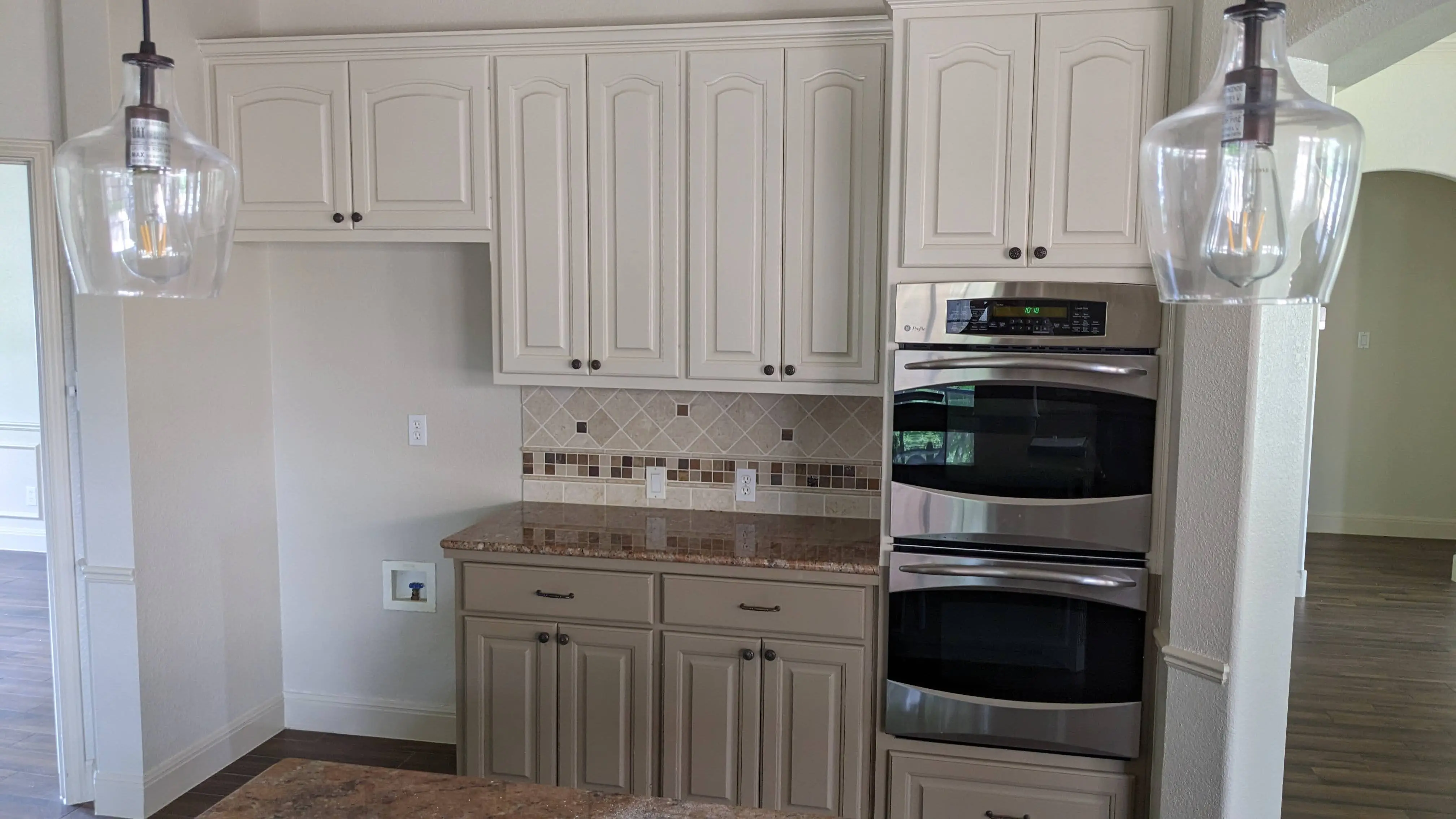 Before Kitchen Transformation: Traditional Cream to Modern Green Shaker