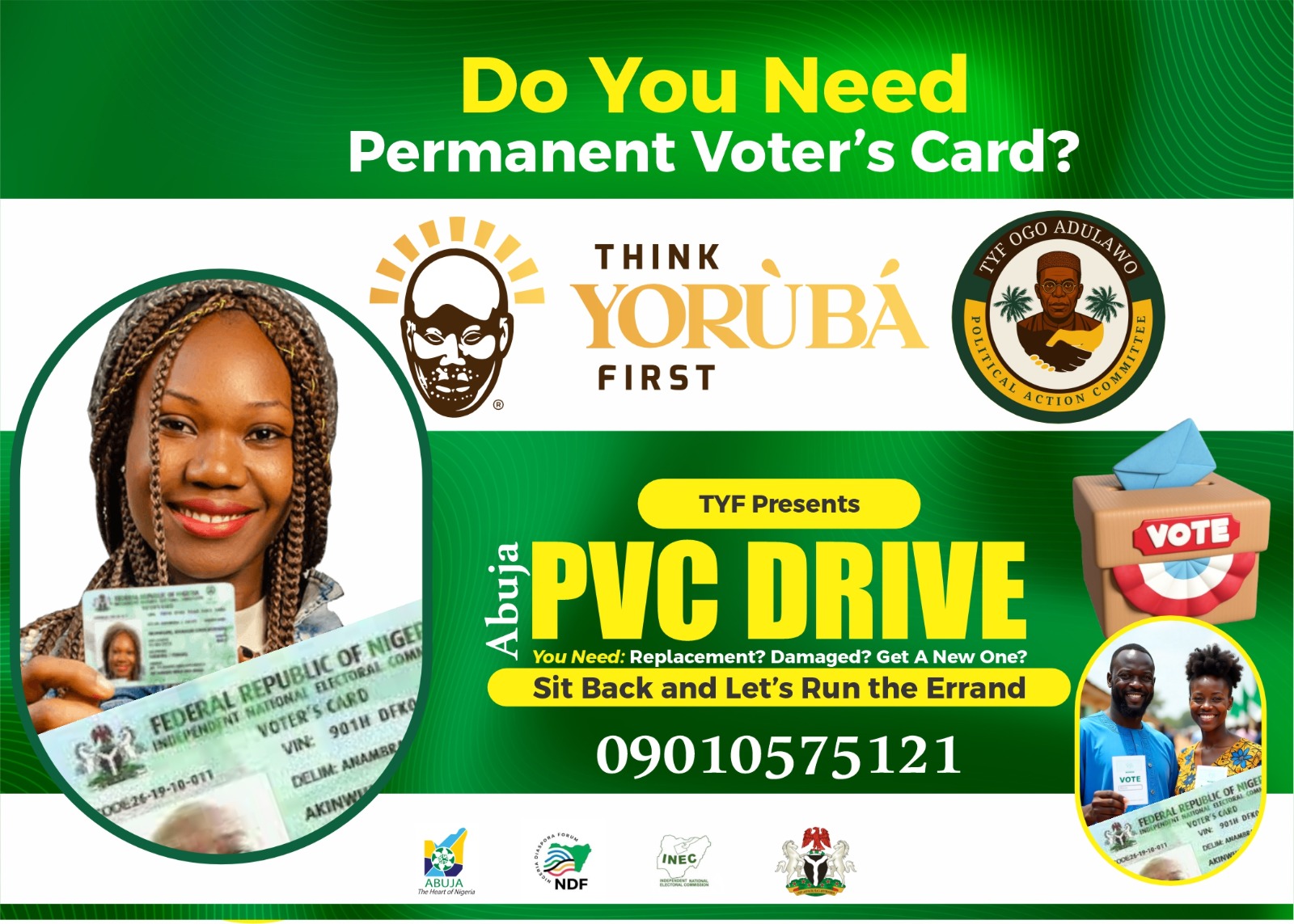 PERMANENT VOTER'S CARD DRIVE AT SABURI 1, ABUJA 