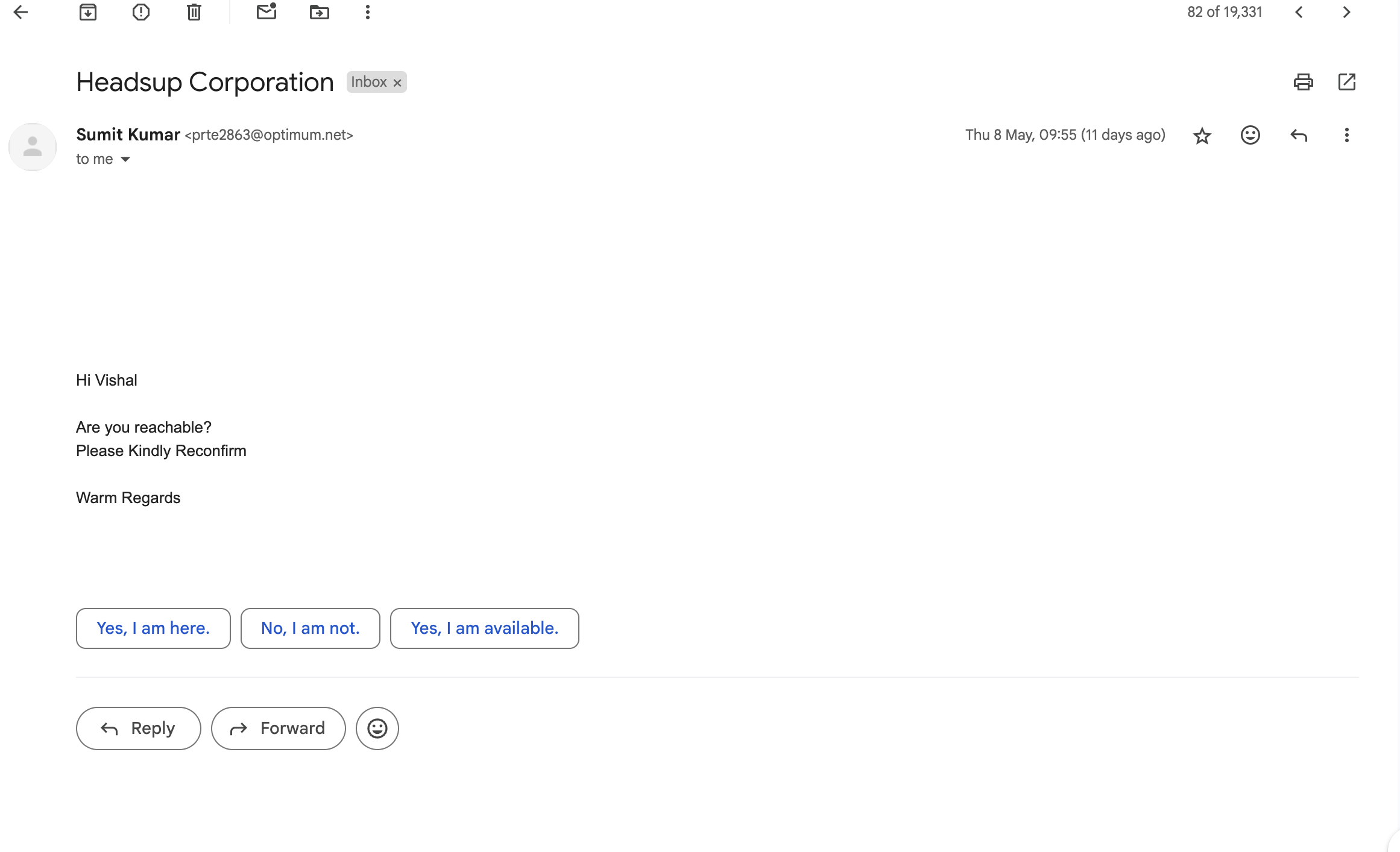 Email scam alert screenshot 2